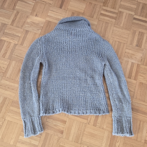 Miss Sixty Wool Alpaca Knit Turtleneck Sweater Taupe Grey Small - Picture 12 of 15